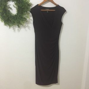Lauren Ralph Lauren Ruched Purple Cocktail Dress